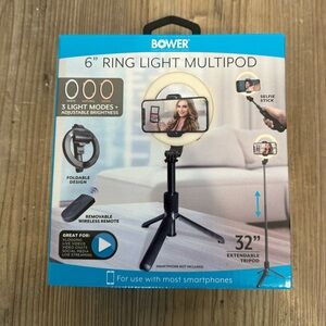 Bower 6” Ring Light With Tripod